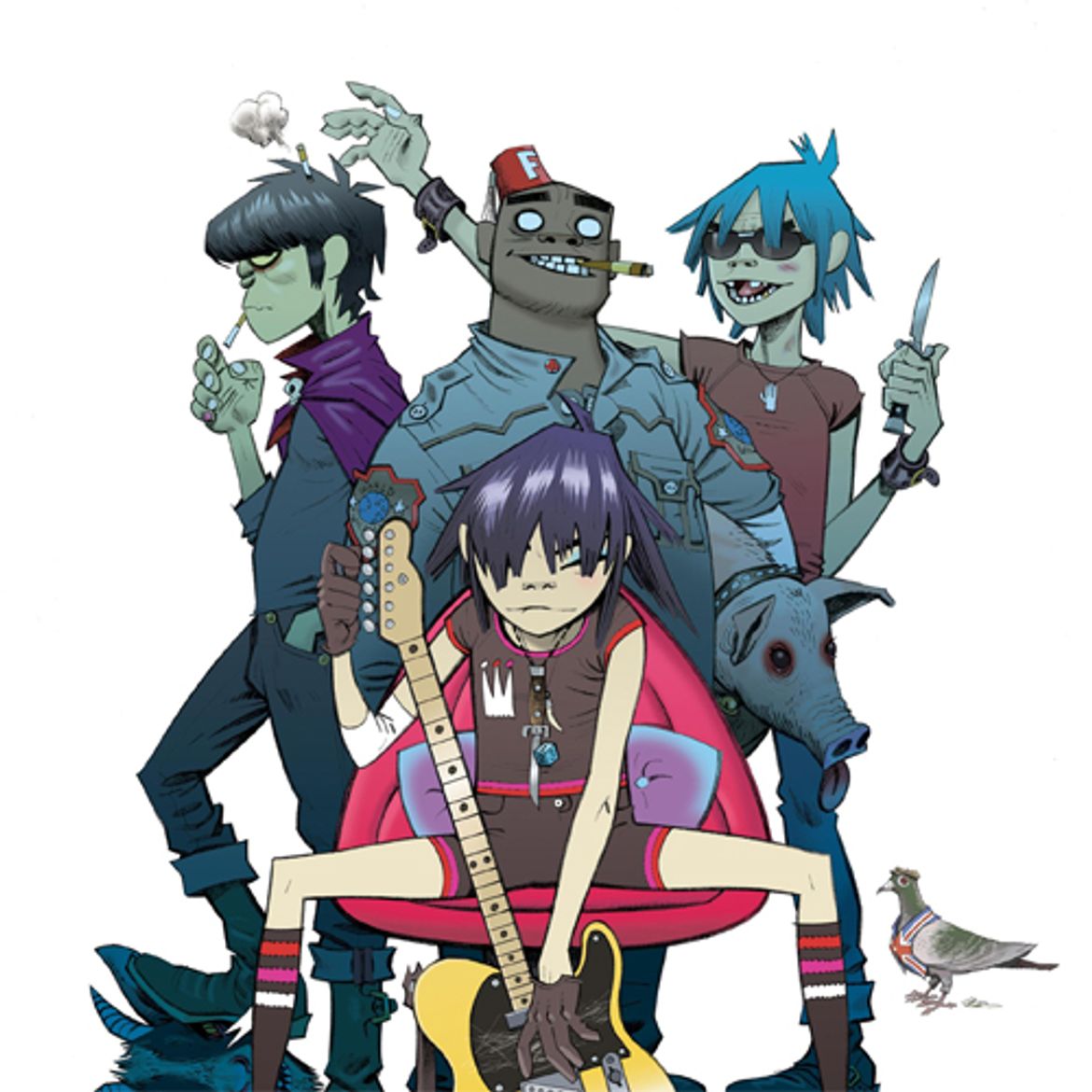 Gorillaz слушать. Гориллаз 2022. Снуп дог гориллаз. Gorillaz персонажи и их имена. Lou Reed Gorillaz