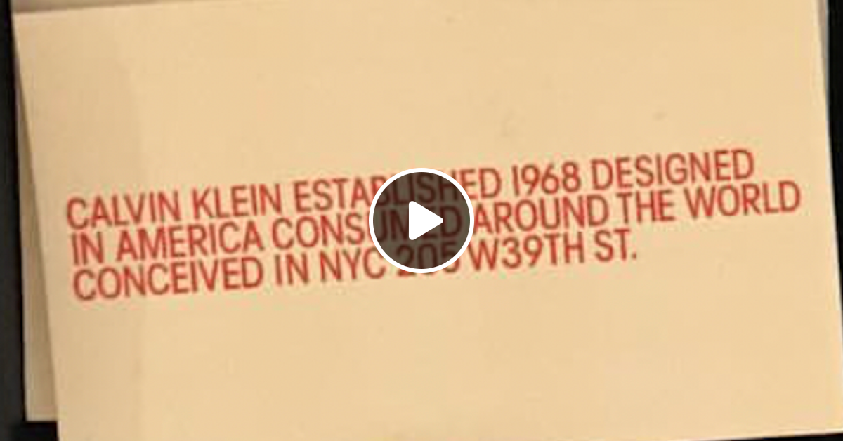 CALVIN KLEIN FEBRUARY 10TH 205 W 39TH STREET NEW YORK by Michel Gaubert |  Mixcloud