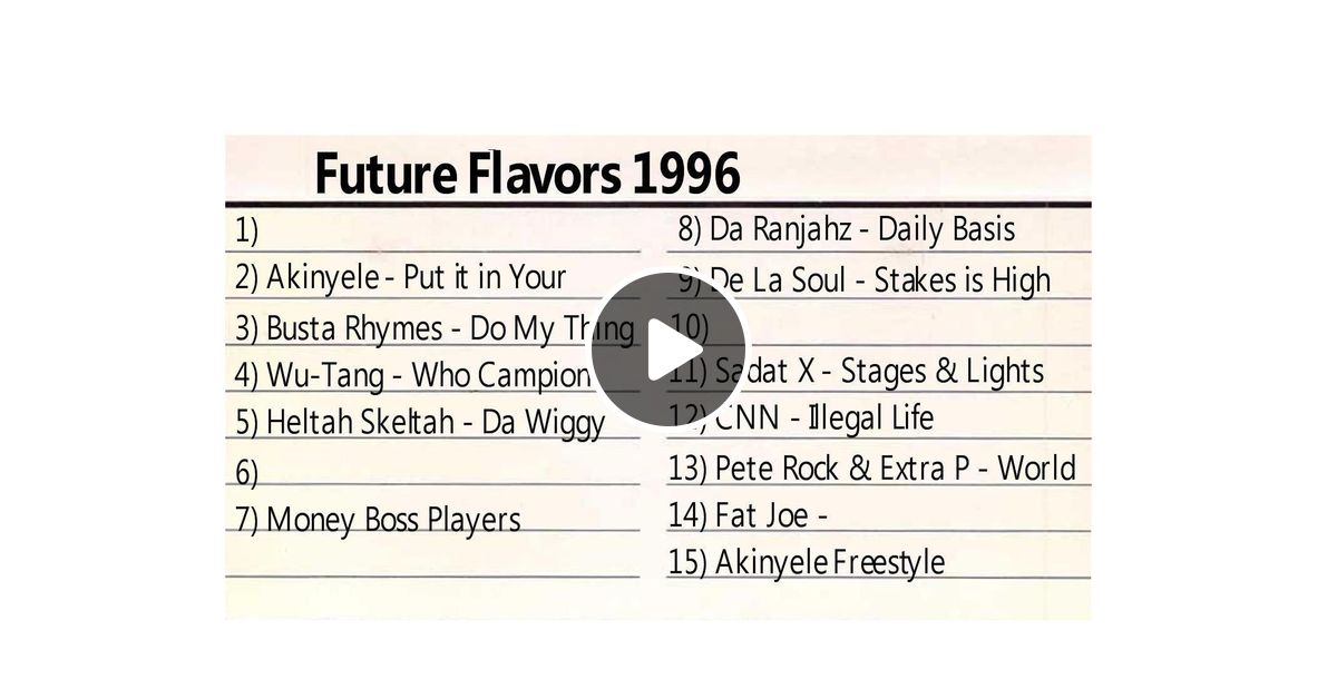 WQHT] 97.1 Mhz, HOT97 (1995) Future Flavas with Pete Rock