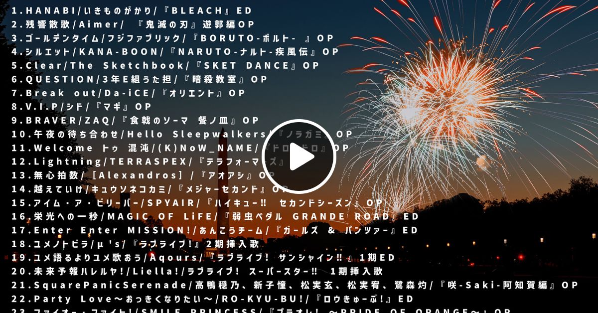 初めてアニソンクラブに来たお客さん（20代アニメ好き）に向けたMIX by Sou1 | Mixcloud