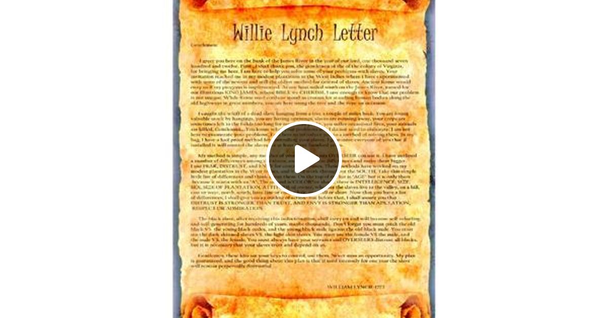 Writer of Willie Lynch Letter Revealed Dr. Delbert Blair by SouLutions