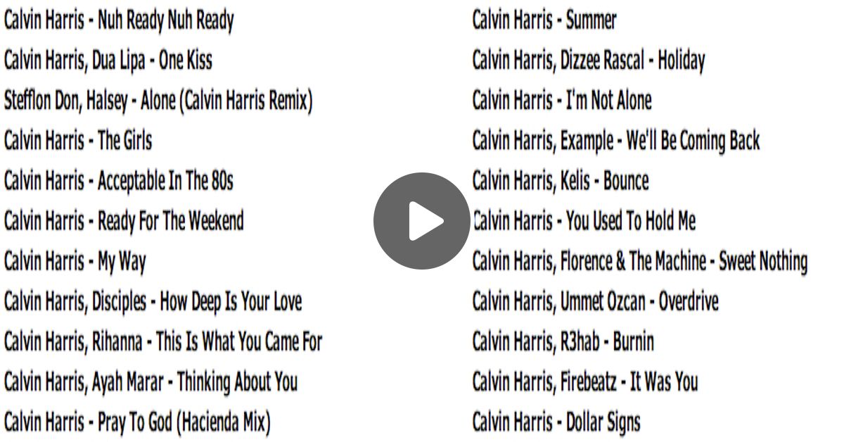Calvin Harris Mix By Tribute Mixtapes Mixcloud For the djs to play in the clubs enjoy ;). mixcloud