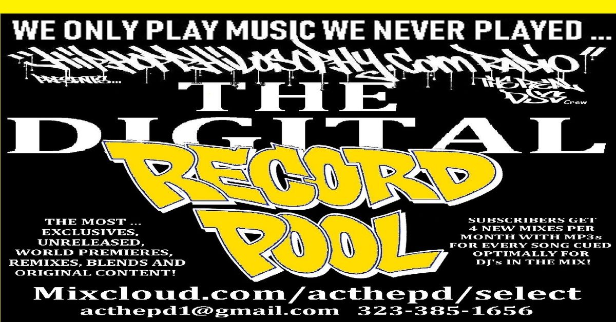 Restarting The Digital Record Pool - Fresh for 2026 - Will post details ...