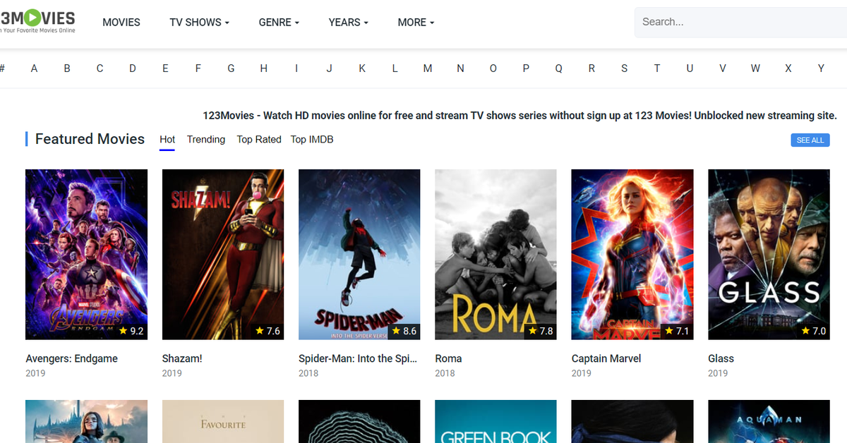 New 123movies new arrivals site 2019