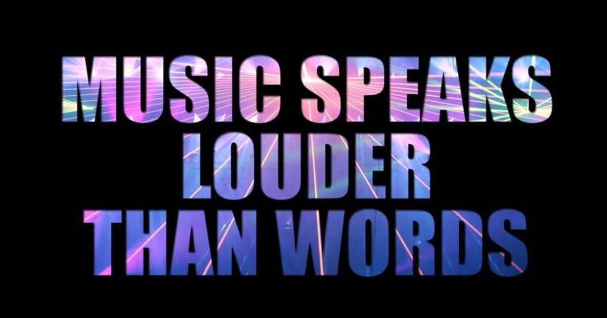 Музыка spake. Music speaks Louder than Words.