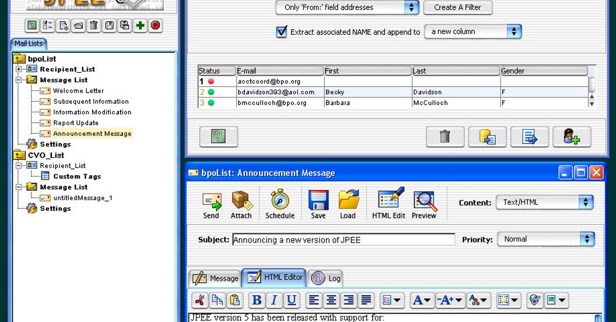 View lists. JPEE. Book collection Utility download.
