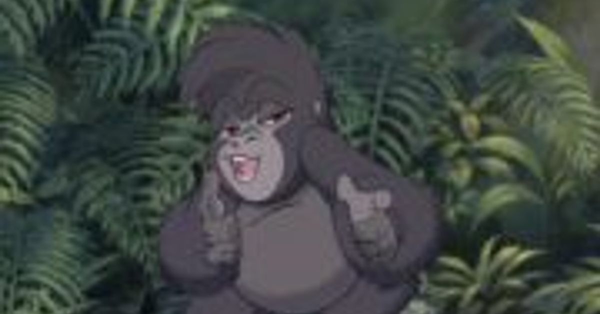 Кто под маской розовой гориллы. Тарзан горилла. Подруга Тарзана горилла. Терк тарзан. Горилла с мультика тарзан.