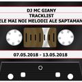 228 - DJ MC GIANY - TRACKLIST - CELE MAI NOI MELODII ALE SAPTAMANII (07.05.2018 - 13.05.2018)