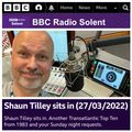 SHAUN TILLEY ON BBC RADIO IN THE SOUTH : 27/3/22 (INC TONY BLACKBURN HANDOVER)