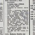 A tizedes meg a többiek. Közvetítés a Pesti Színházból. 1986.09.11. Kossuth rádió. 19.15-21.21.