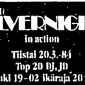 DJ Johann Dowe plays at Silvernight, Helsinki, Finland, January 29 1982