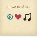 Junkfood Inc. Set LXXII "all we need is ☮ ❤ ♫ peace, love & music"
