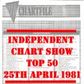 INDEPENDENT TOP 50 - 25th April 1981