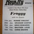 Froggy & Greg Edwards + P A by Central Line Live at the Royalty Saturday 31st January 1981