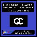 The songs I played the most last week - MID AUGUST 2022