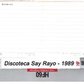 Discoteca Say Rayo - 1989