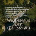 Wednesday's Best Ber Month Edition (Dec 1, 2021)