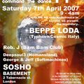 Beppe Loda - Halle Bop! @ Sosho Basement [London - UK], 07.april.2007 - Easter saturday - Live pt.1
