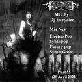 Mix New Electro Pop, Synthpop, Future Pop, Synth Goth (Part 55) 28 Avril 2021 By Dj-Eurydice