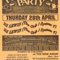 DJ Lewis, Psychick Warriors Ov Gaia (live), Rob Fletcher - Herbal Tea Party,  Manchester 28 April 94