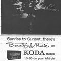 KODA 99 FM Radio Houston 1964 /beautiful music