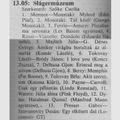Slágermúzeum. Szerkesztő: Szőke Cecília. 1988.10.10. Petőfi rádió. 13.05-13.45.