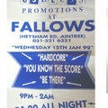 DJ Chris Butler - Fallows night club 91-92 - Hardcore You Know the Score !