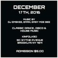 DJ EMSKEE LIVE OPENING SET FROM THE EM3 HOLIDAY PARTY @ KINFOLK 90 IN BROOKLYN, NYC - 12/17/16