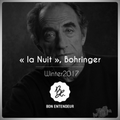 Bon Entendeur : "La Nuit", Bohringer, Winter 2016