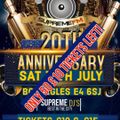 SUPREME FM'S 20TH YEAR ANNIVERSARY PARTY - SAT 15TH JULY 2023