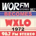 WOR becomes WXLO FM NY 98.7 October 23 1972 Jimmy King 122 minutes with commercials