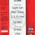 DJ Dag, Gayle San, Marc Vision @ 'DJ Dag 40 Birthday Party', Dorian Gray (Frankfurt) - 02.09.2000