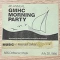 TAPE 4: 4th Annual GMHC Morning Party . Fire Island Pines . Michael Jorba . July 20, 1986