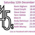 The 45s On-liner 12th December 2020 , Set 3 Steve Green.