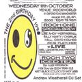 Andrew Weatherall at Herbal Tea Party's 2nd birthday in Manchester's on 11th October 1995.