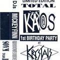 Grooverider @ Total Kaos 1st Birthday Party At Krystals 10th August 1992