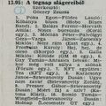 A tegnap slágereiből. Szerkesztő: Göczey Zsuzsa. 1986.12.31. Petőfi rádió. 13.05-13.45.