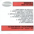 Session 3 - Music For Dance - DJ Don Bishop August 2001