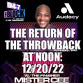 MISTER CEE THE RETURN OF THE THROWBACK AT NOON 94.7 THE BLOCK NYC 12/20/22