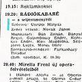 1988. A Rádiókabaré márciusi bemutatója - A teljesítményről.