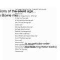 Sons Of The Silent Age - A Bowie Mix
