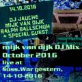 Mijk van Dijk DJ Mix October 2016, live at Suess.War Gestern