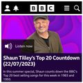 SHAUN TILLEY'S TOP 20 COUNTDOWN ON THE BBC (1983 & 1993) : 22/7/23