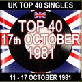 UK TOP 40 11-17 OCTOBER 1981
