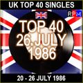 UK TOP 40 : 20 - 26 JULY 1986