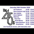 The 45s On-liner 24th October 2020 Set 1 Val Challoner