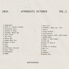 Afrobeats October 2024 Mix - Intheorious