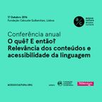 Conferência anual 2016 | Painel: Sobre a linguagem acessível