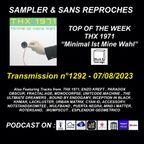 S&SR RADIO Transmission 1292 – 07.08.2023 – [ TOP OF THE WEEK THX 1971 « Minimal Ist Meine Wahl » ]