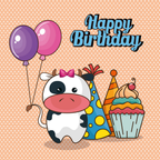 Birthday Cow 8-9-2023
